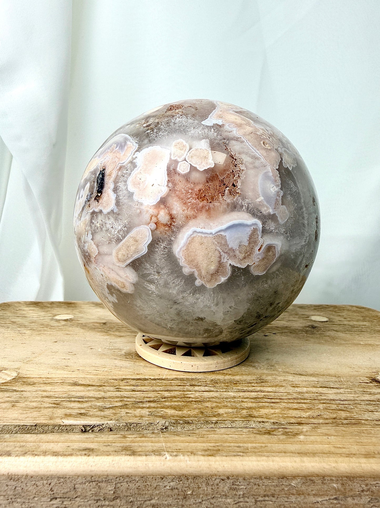 Flower Agate Sphere (#3) - 1.42kg - Madagascar