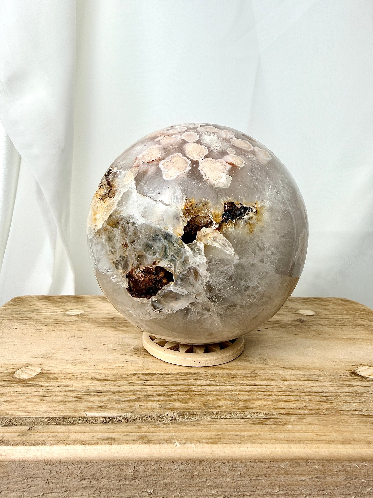 Flower Agate Sphere (#3) - 1.42kg - Madagascar