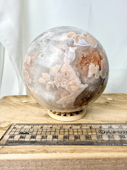 Flower Agate Sphere (#3) - 1.42kg - Madagascar
