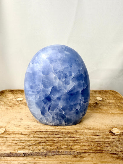 Blue Calcite Freeform (#1) - 555g - Madagascar