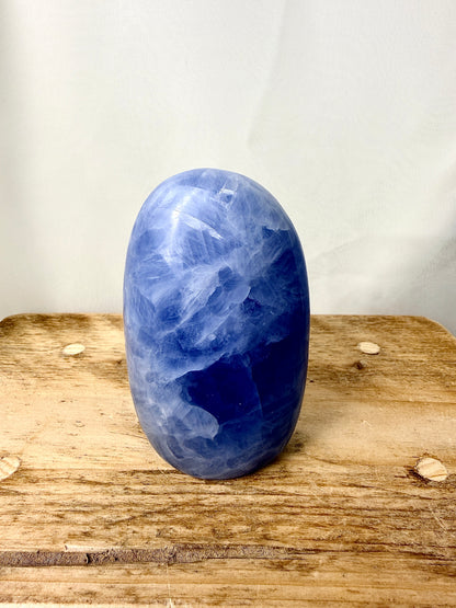 Blue Calcite Freeform (#2) - 415g - Madagascar