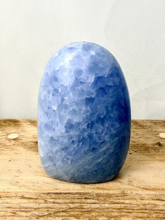Blue Calcite Freeform (#3) - 385g - Madagascar