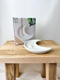 White Crescent Moon Incense Stick Holder
