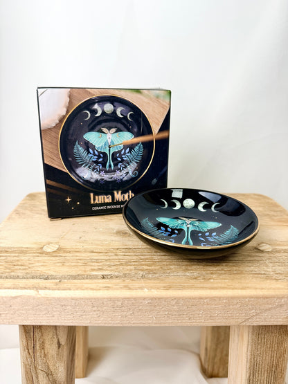 Luna Moth Ceramic Incense Plate