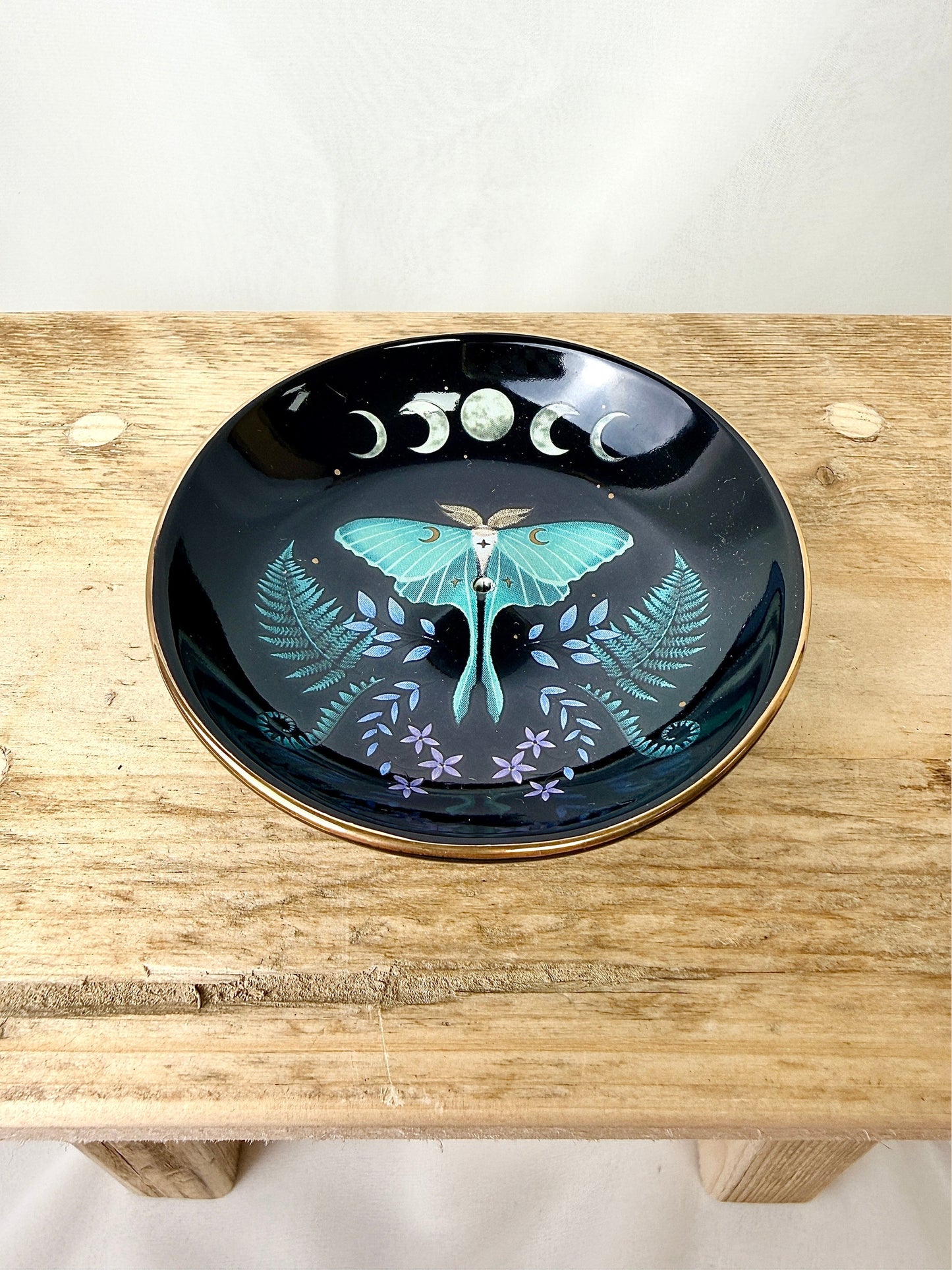 Luna Moth Ceramic Incense Plate