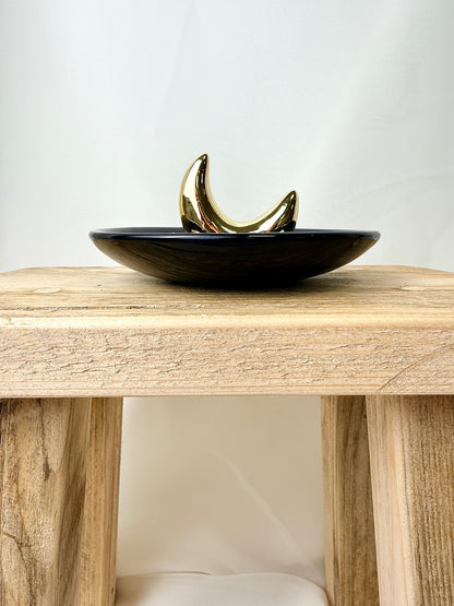 Gold Crescent Moon Incense Stick Holder