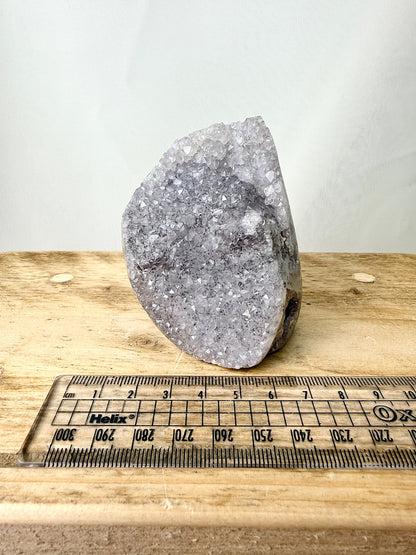 Part-Polished Amethyst Cut Base (#2) - 0.34kg - Brazil