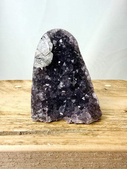 Part-Polished Amethyst Cut Base (#3) - 0.24kg - Brazil