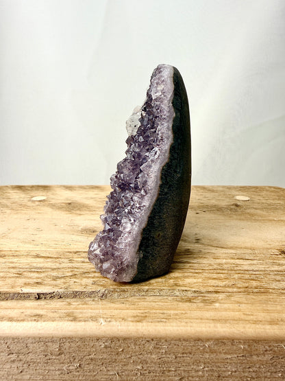 Part-Polished Amethyst Cut Base (#3) - 0.24kg - Brazil