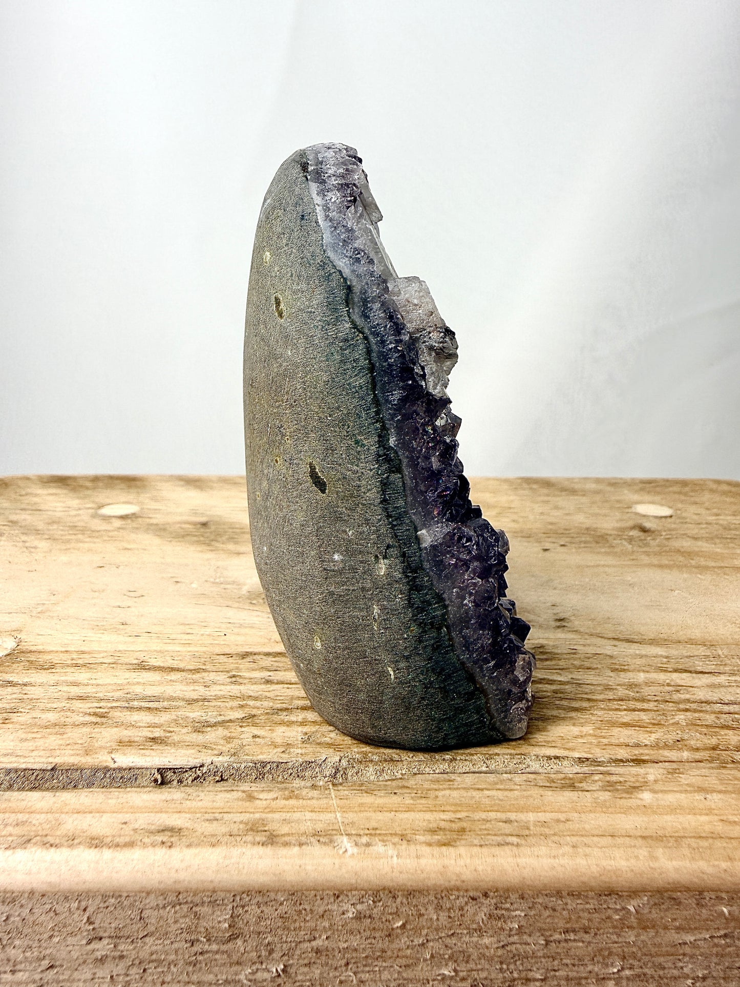 Part-Polished Amethyst Cut Base (#3) - 0.24kg - Brazil