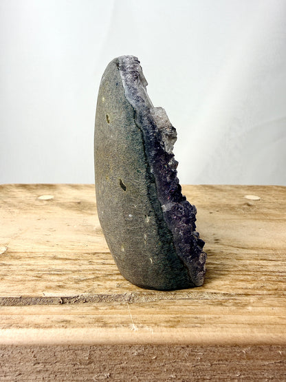 Part-Polished Amethyst Cut Base (#3) - 0.24kg - Brazil