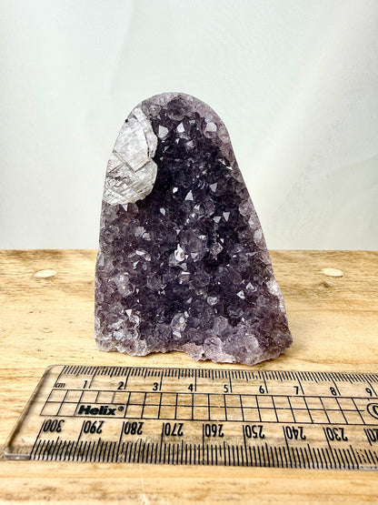 Part-Polished Amethyst Cut Base (#3) - 0.24kg - Brazil
