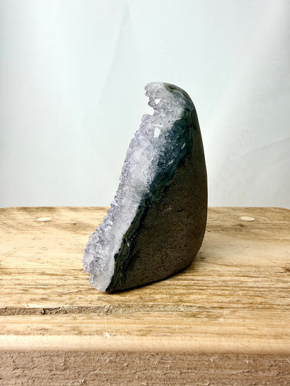 Part-Polished Amethyst Cut Base (#4) - 0.40kg - Brazil
