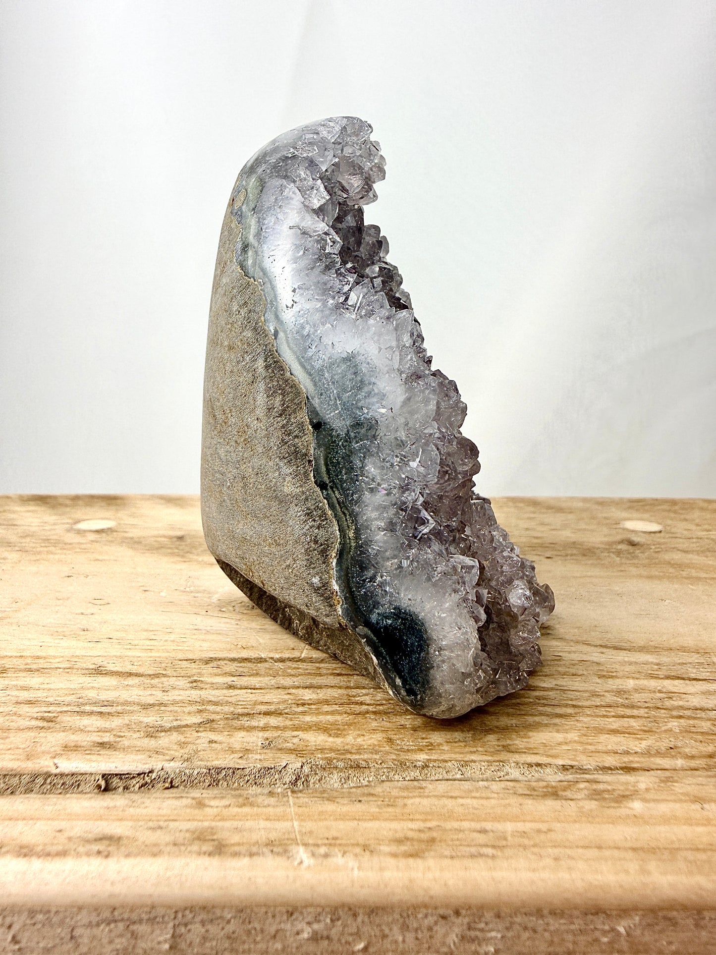 Part-Polished Amethyst Cut Base (#4) - 0.40kg - Brazil