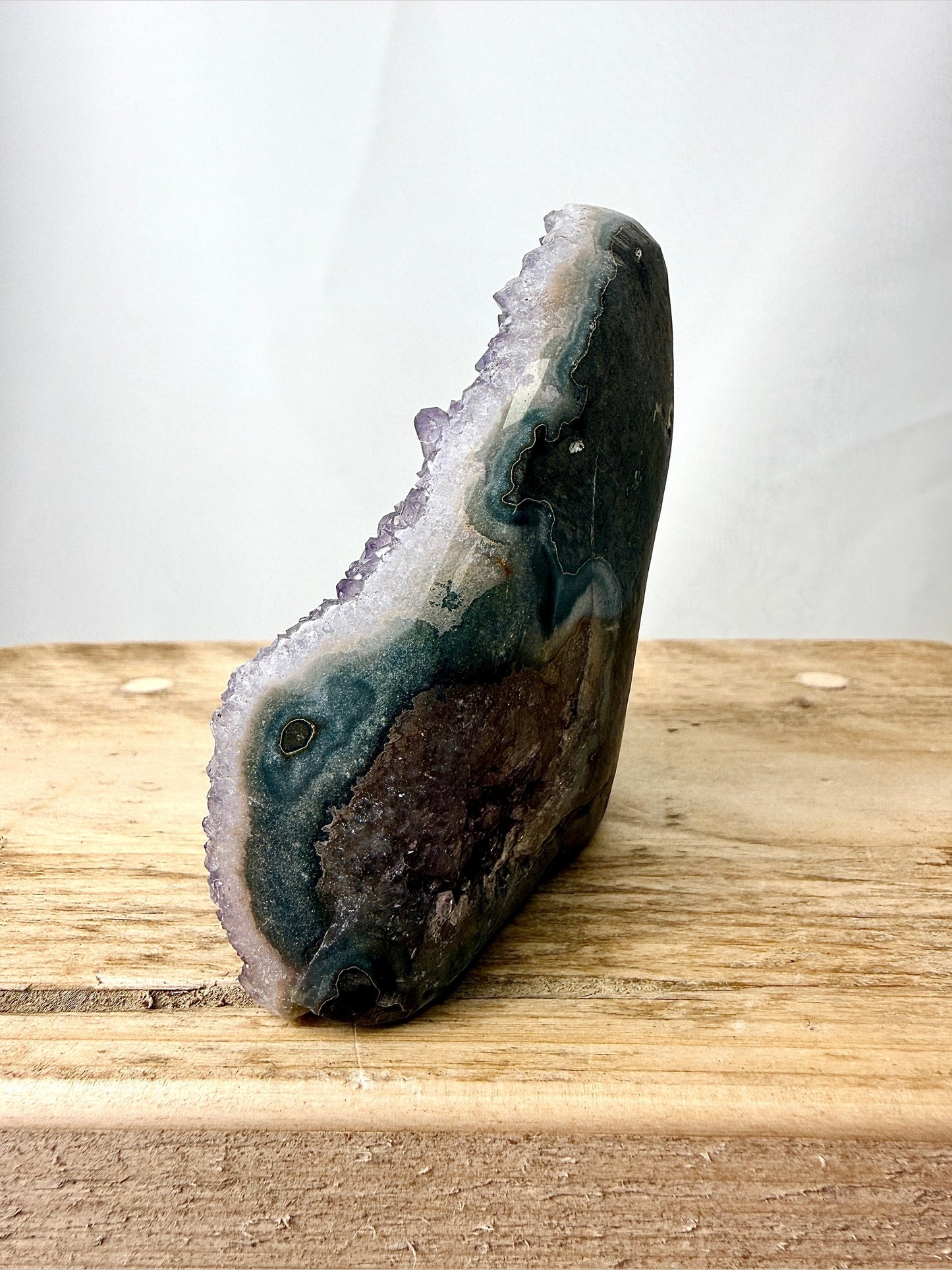 Part-Polished Amethyst Cut Base (#5) - 0.30kg - Brazil