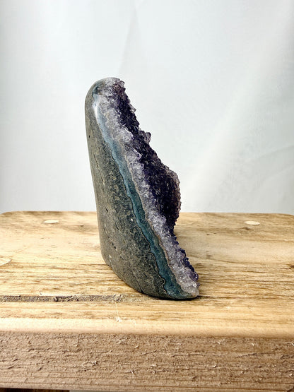 Part-Polished Amethyst Cut Base (#5) - 0.30kg - Brazil