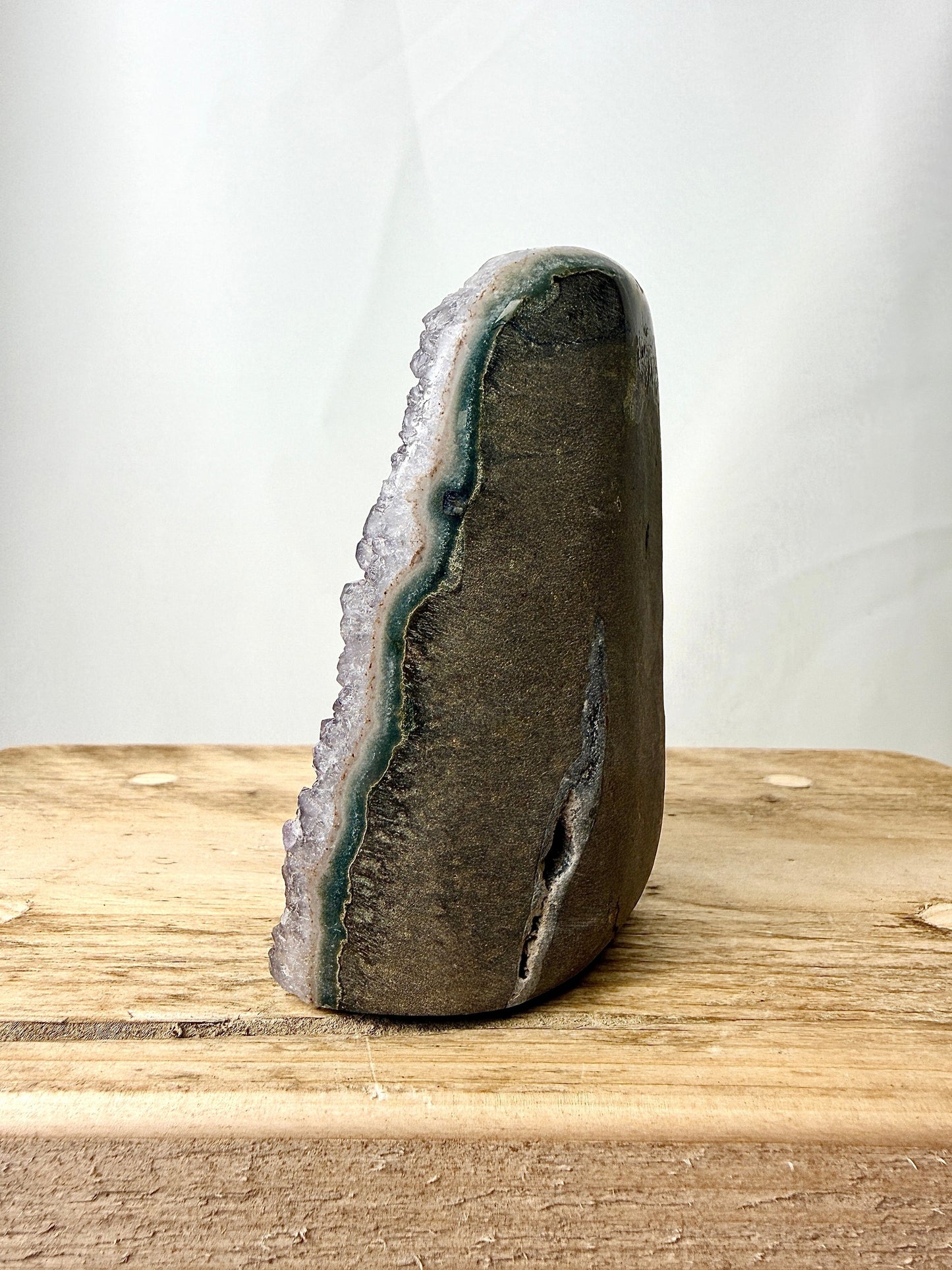 Part-Polished Amethyst Cut Base (#6) - 0.45kg - Brazil