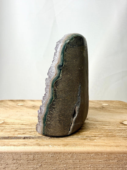 Part-Polished Amethyst Cut Base (#6) - 0.45kg - Brazil