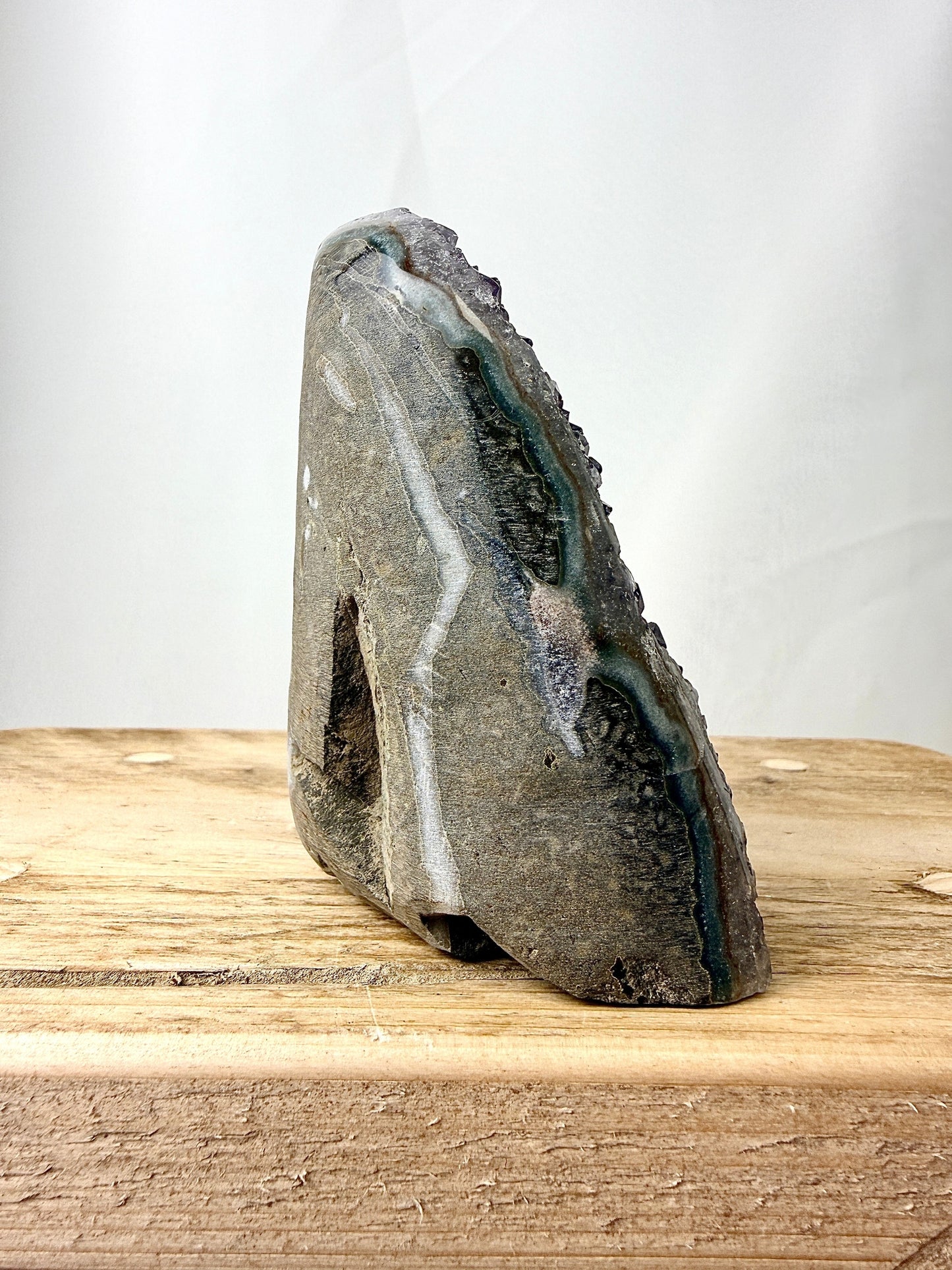 Part-Polished Amethyst Cut Base (#6) - 0.45kg - Brazil