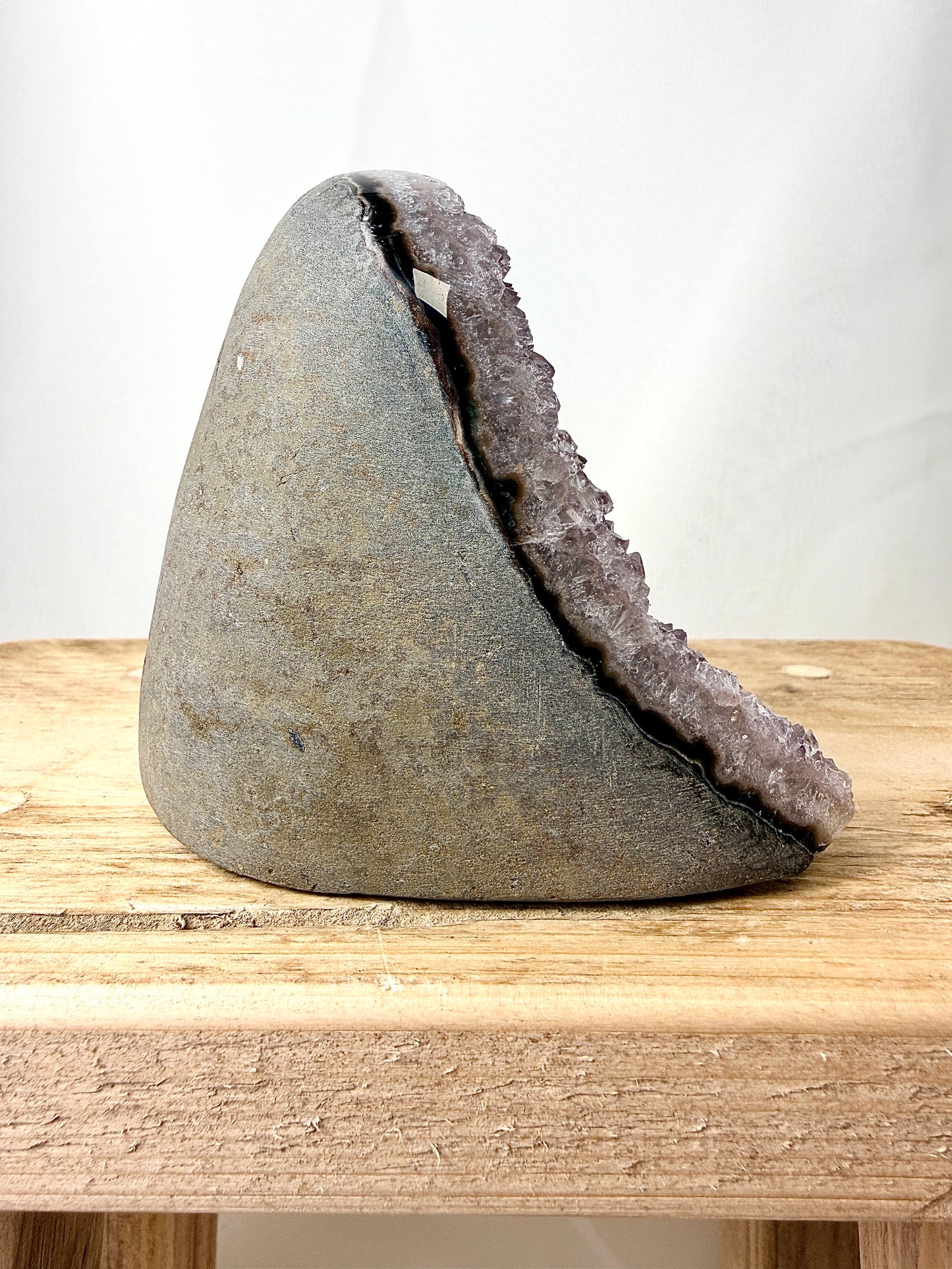 Part-Polished Amethyst Cut Base (#7) - 0.66kg - Brazil