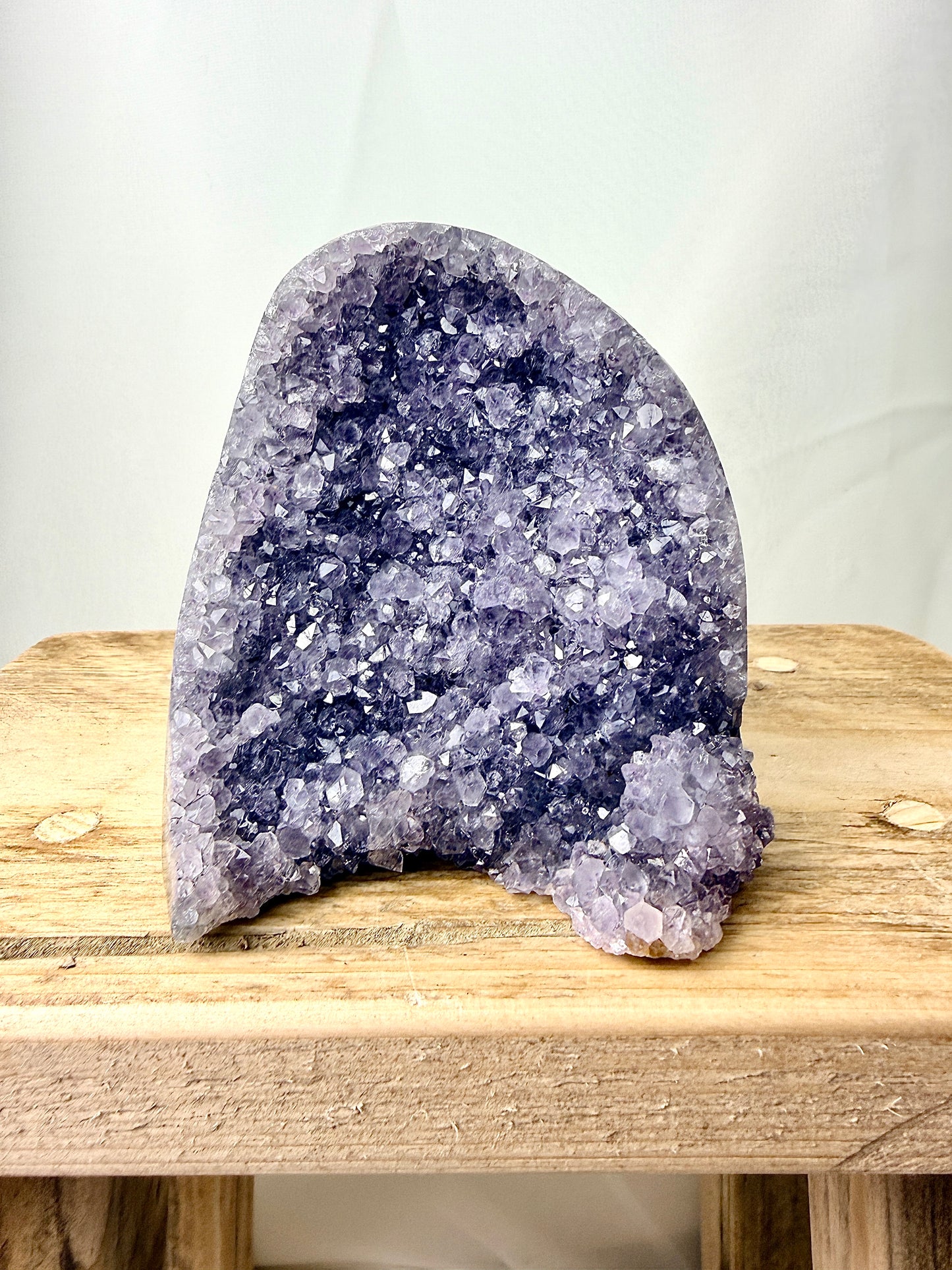 Part-Polished Amethyst Cut Base (#8) - 0.75kg - Brazil