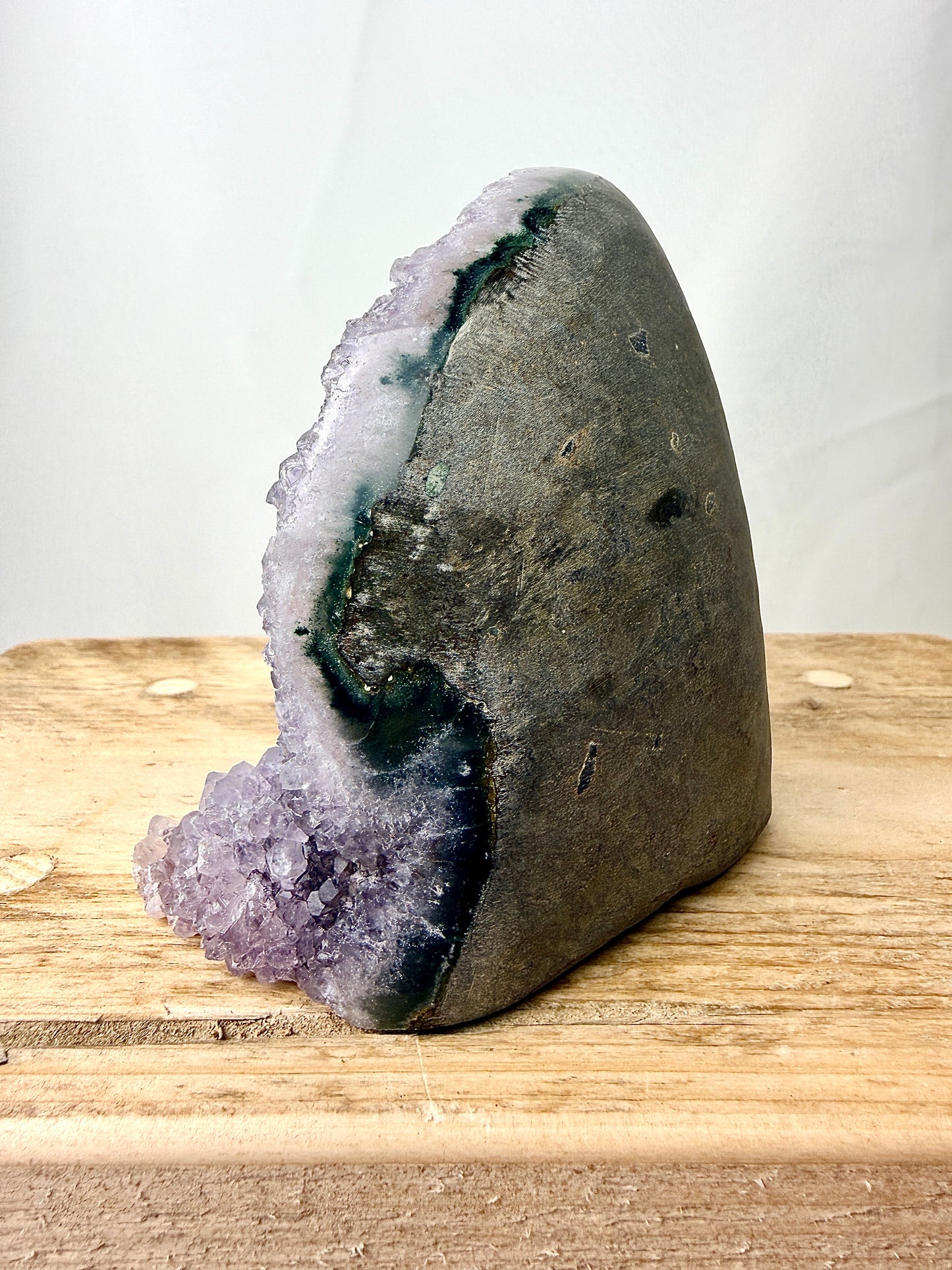 Part-Polished Amethyst Cut Base (#8) - 0.75kg - Brazil