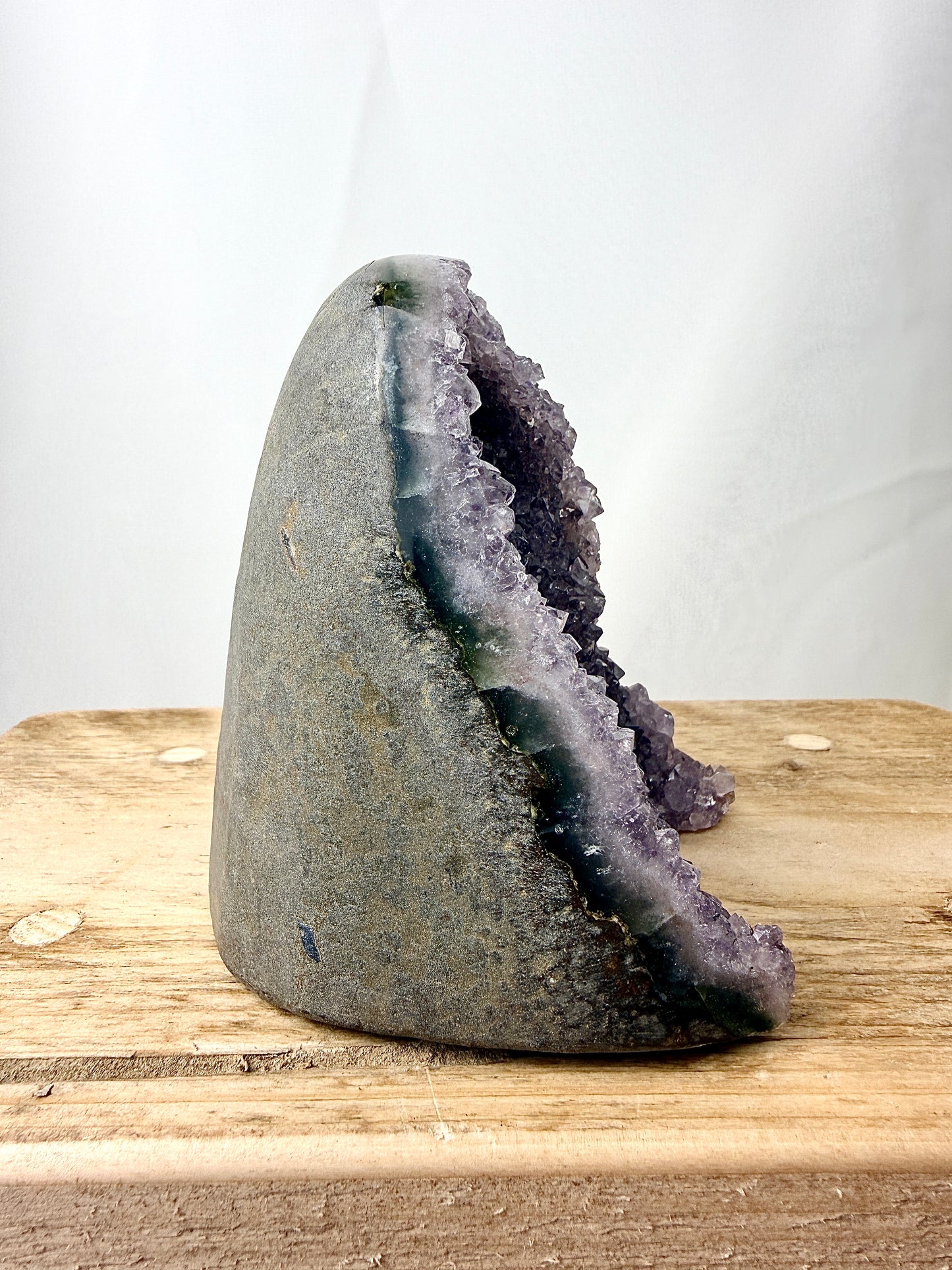 Part-Polished Amethyst Cut Base (#8) - 0.75kg - Brazil