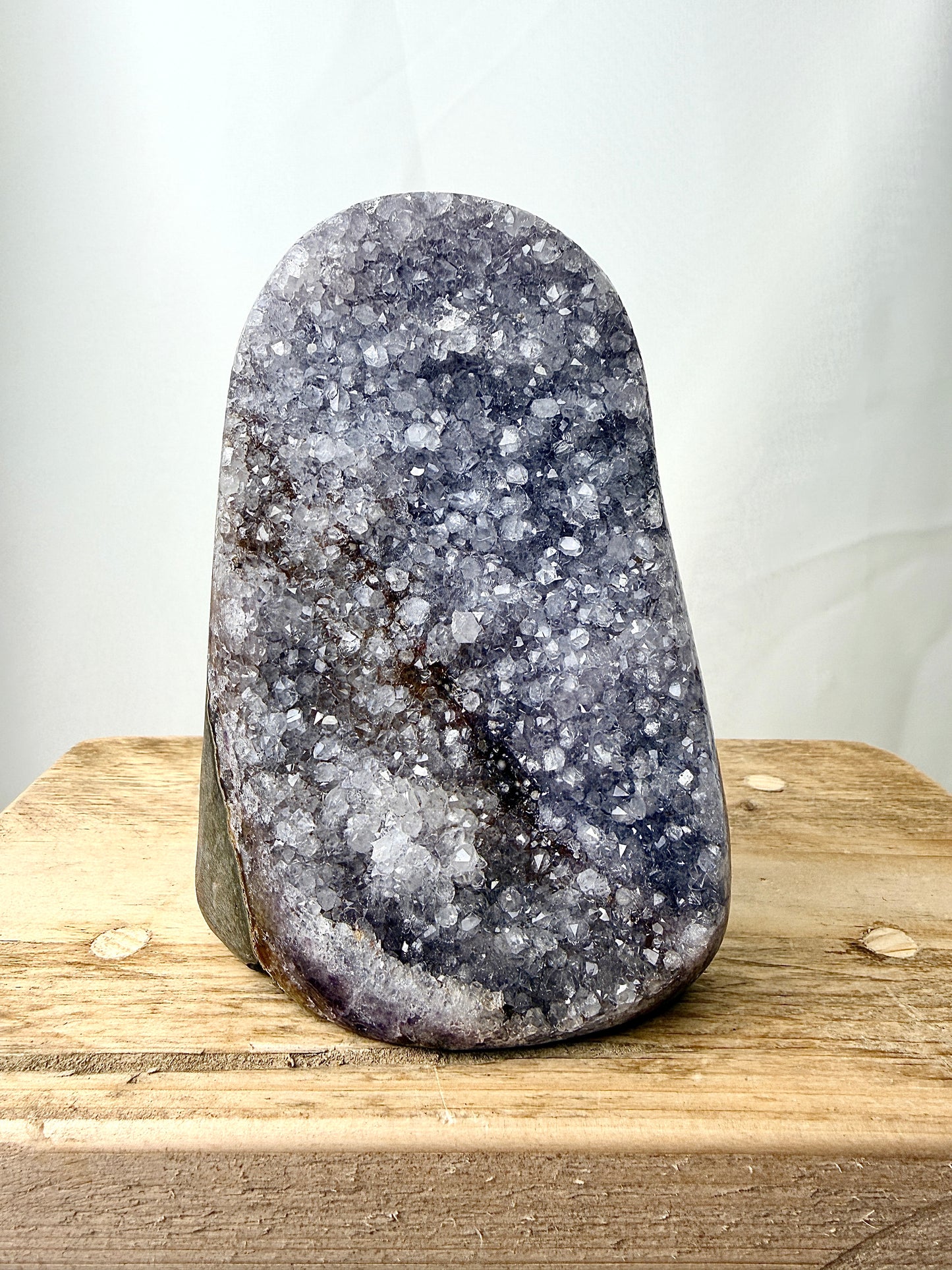 Part-Polished Amethyst Cut Base (#9) - 0.93kg - Brazil