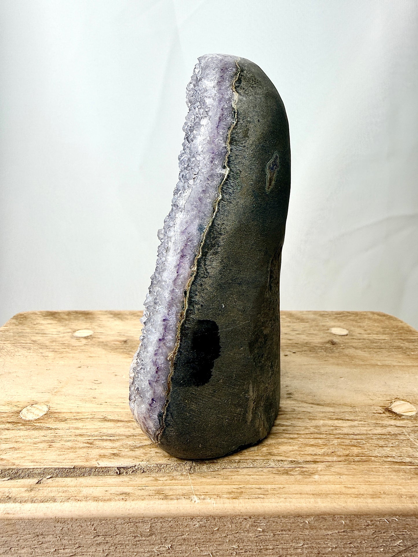 Part-Polished Amethyst Cut Base (#9) - 0.93kg - Brazil