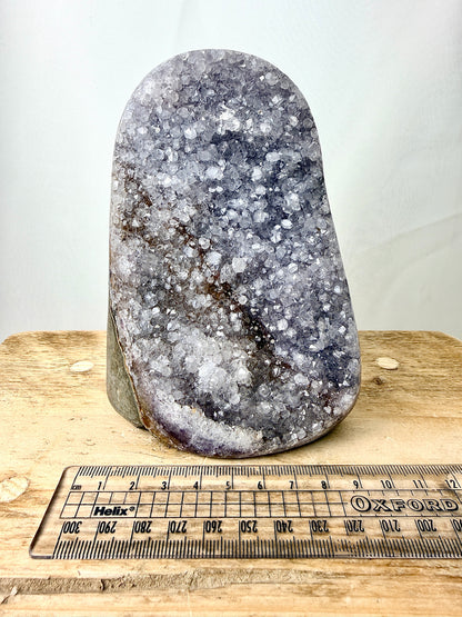 Part-Polished Amethyst Cut Base (#9) - 0.93kg - Brazil