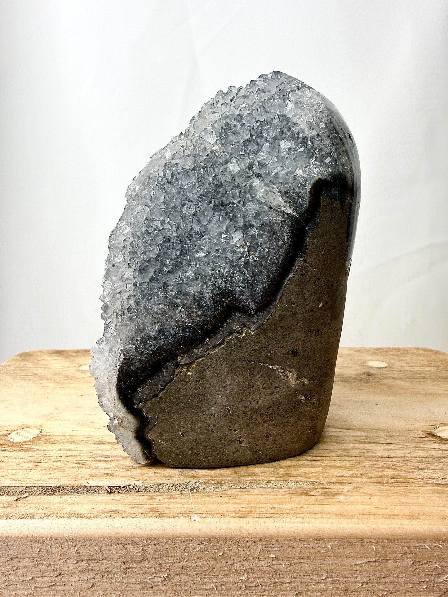 Part-Polished Amethyst Cut Base (#10) - 0.93kg - Brazil