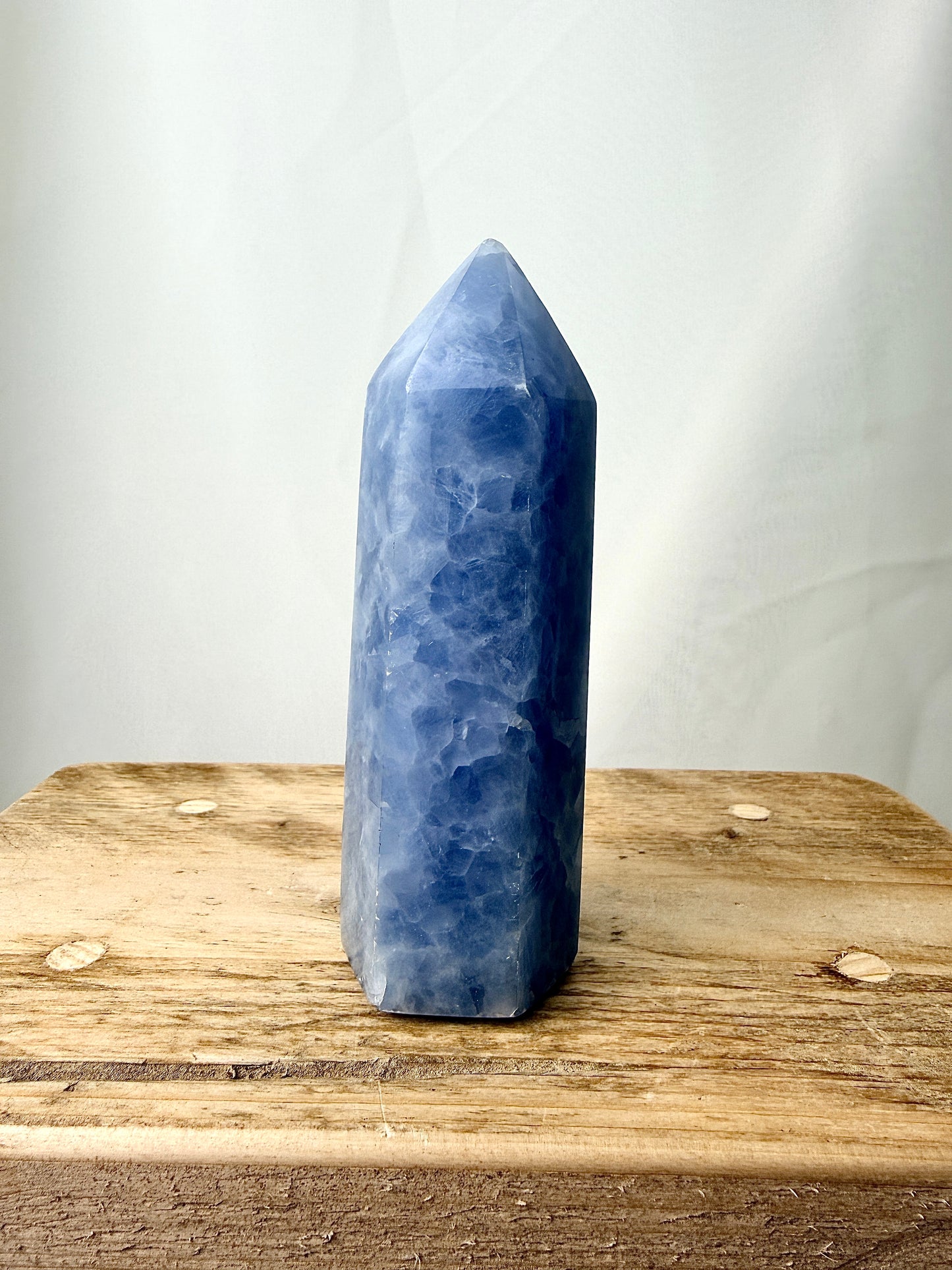 Blue Calcite Point (#2) - 0.34kg - Madagascar