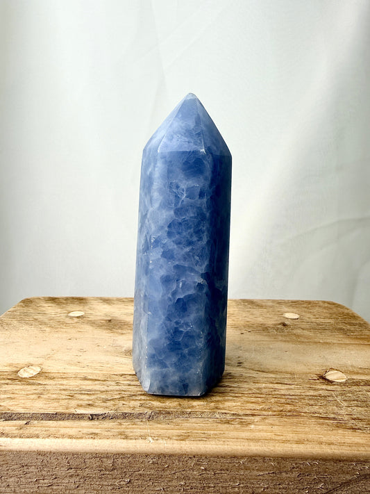 Blue Calcite Point (#2) - 0.34kg - Madagascar