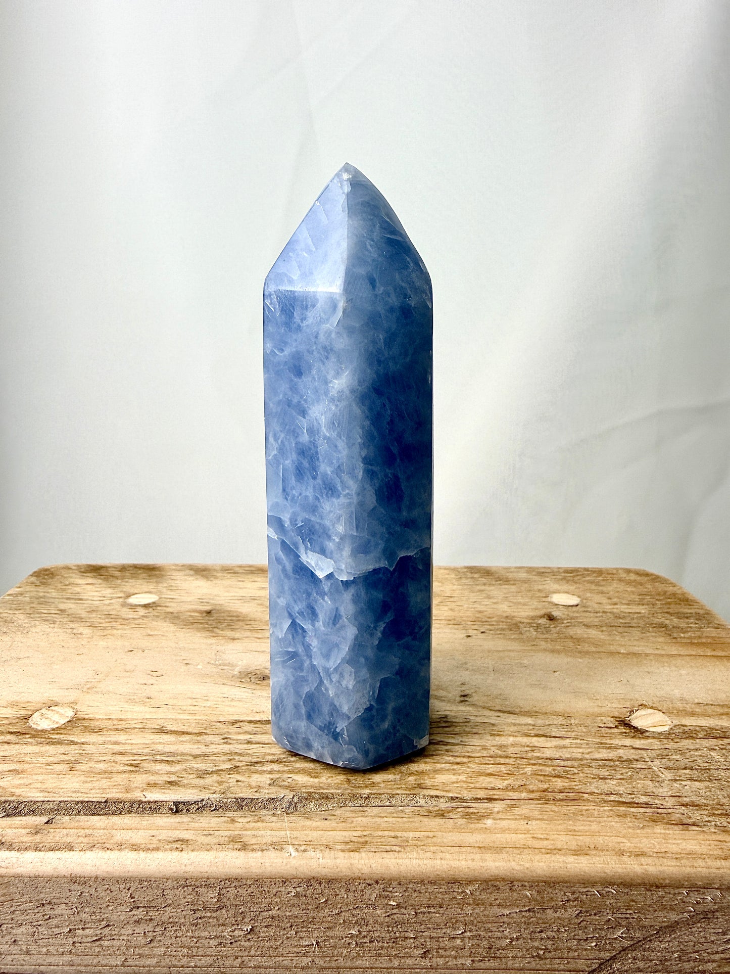Blue Calcite Point (#2) - 0.34kg - Madagascar