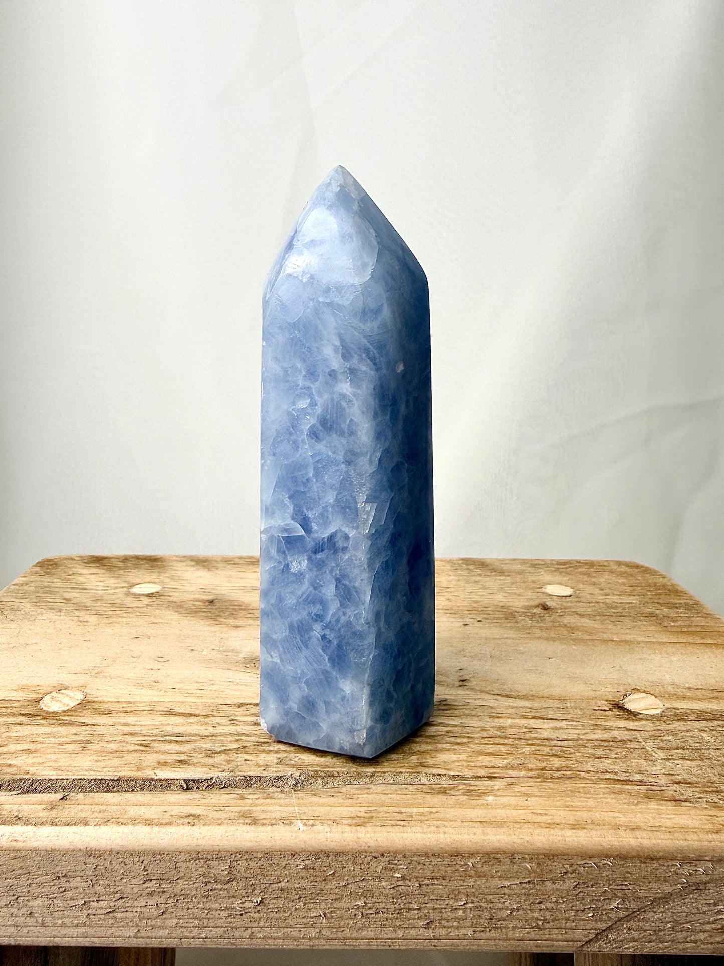 Blue Calcite Point (#2) - 0.34kg - Madagascar