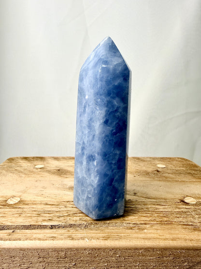 Blue Calcite Point (#2) - 0.34kg - Madagascar