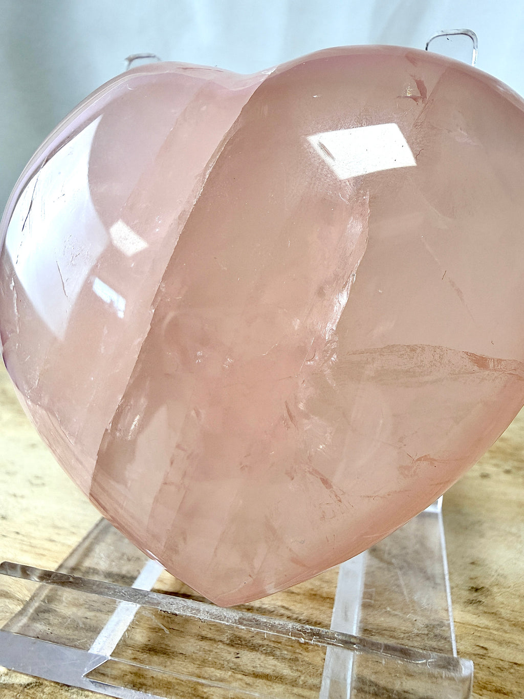 Natural Rose Quartz Crystal Heart