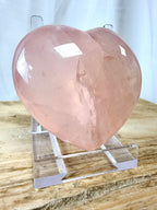 Natural Rose Quartz Crystal Heart