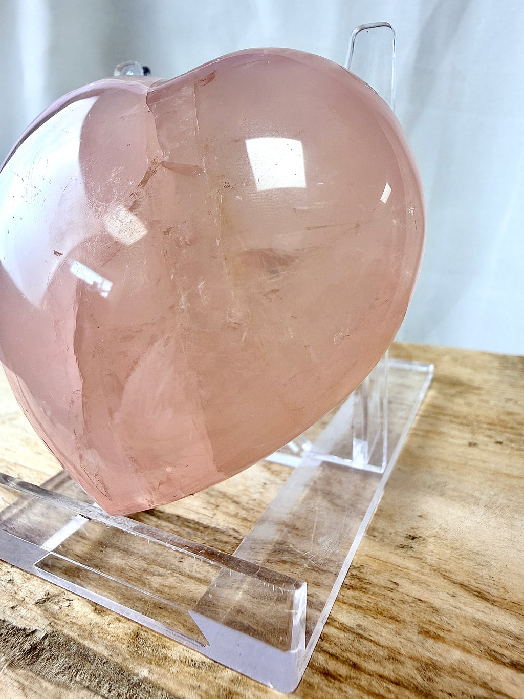 Natural Rose Quartz Crystal Heart
