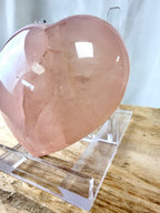 Natural Rose Quartz Crystal Heart