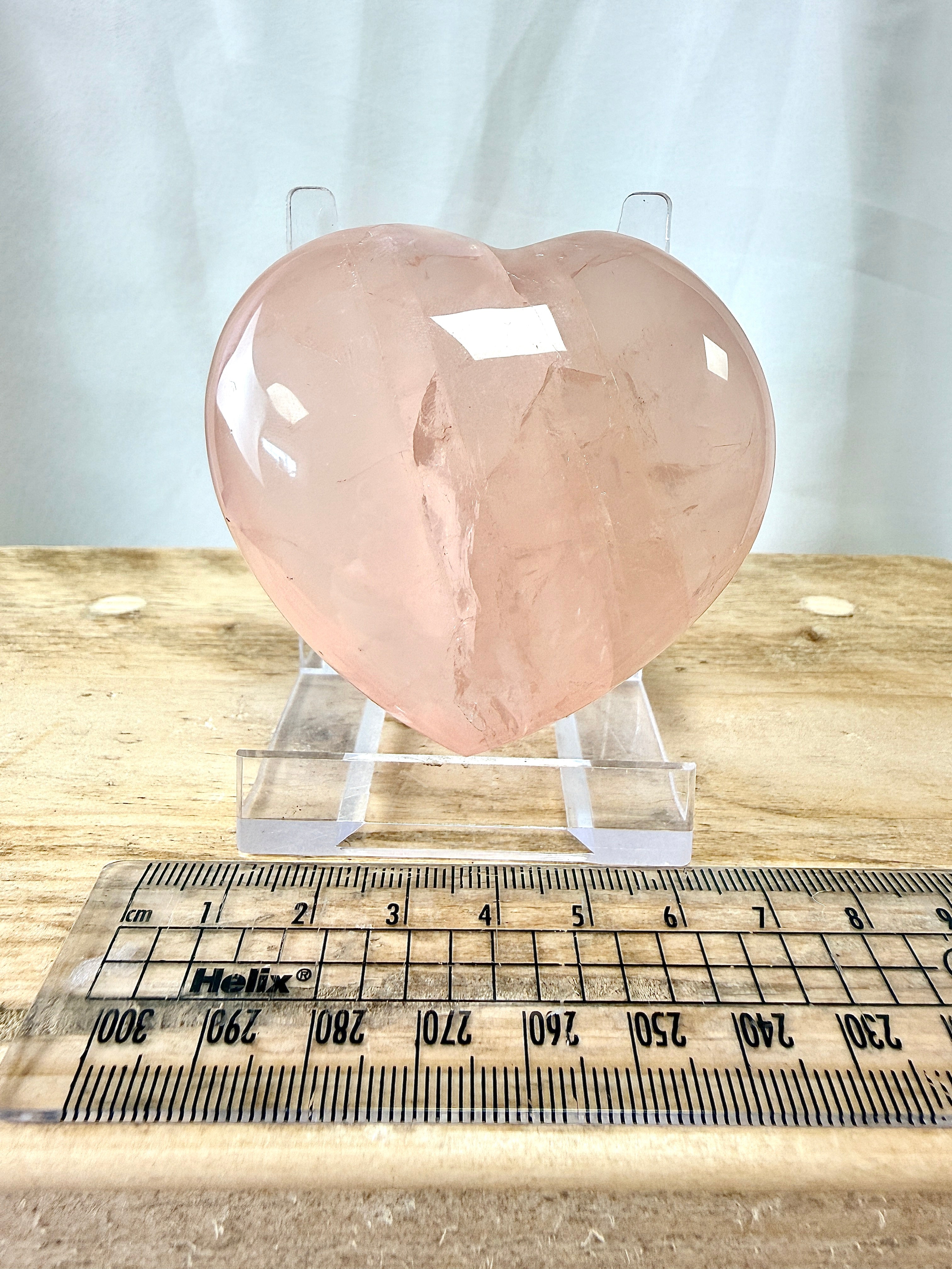 Natural Rose Quartz Crystal Heart