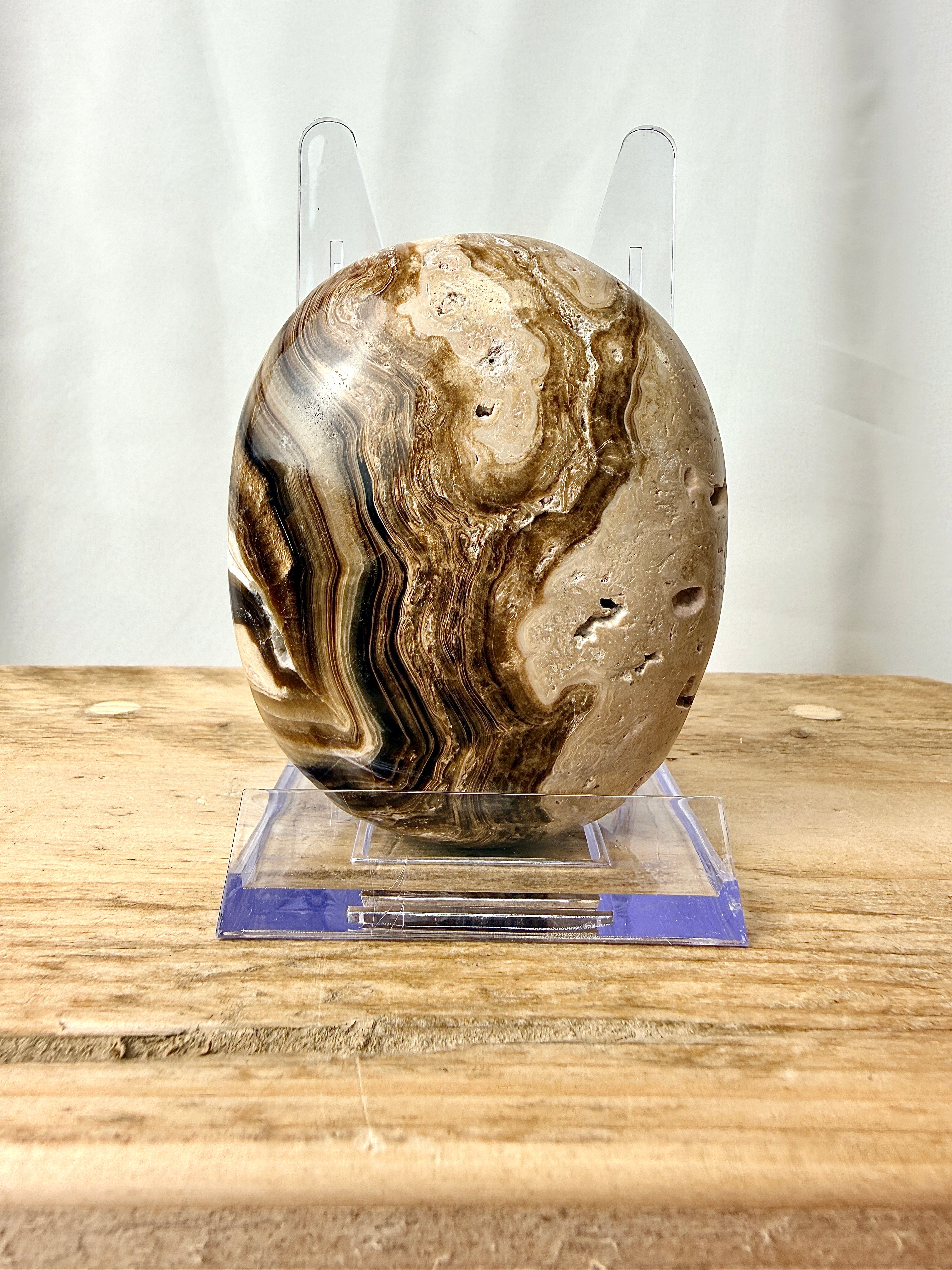 Large Chocolate Calcite Palmstone
