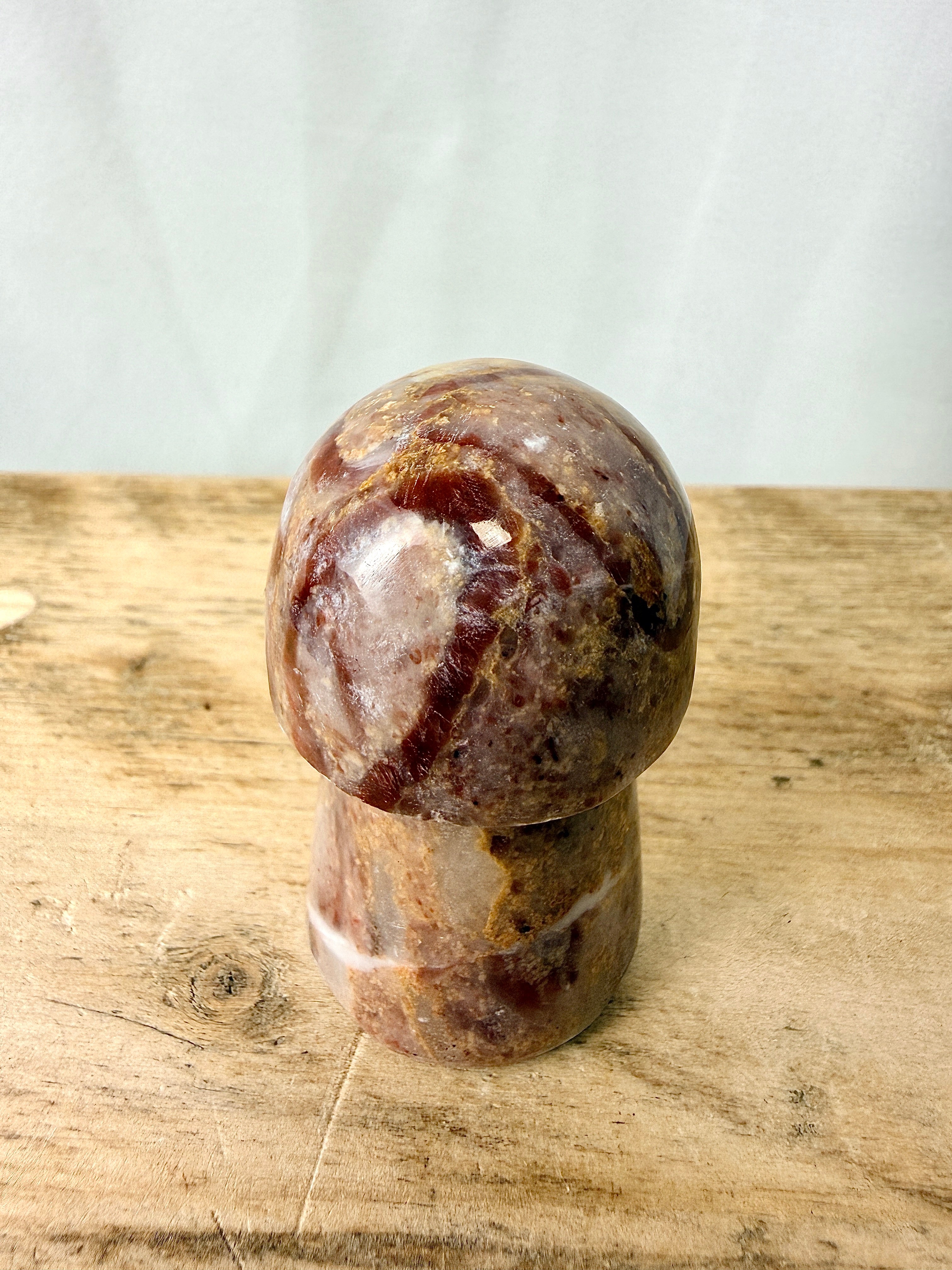 Strawberry Calcite Mushroom (#1)