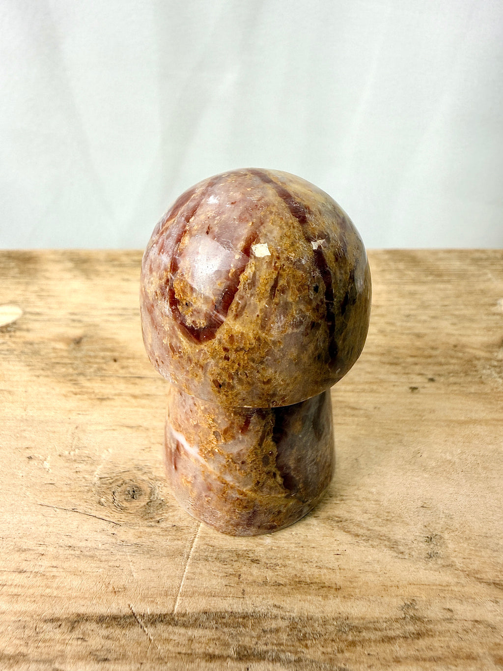Strawberry Calcite Mushroom (#1)