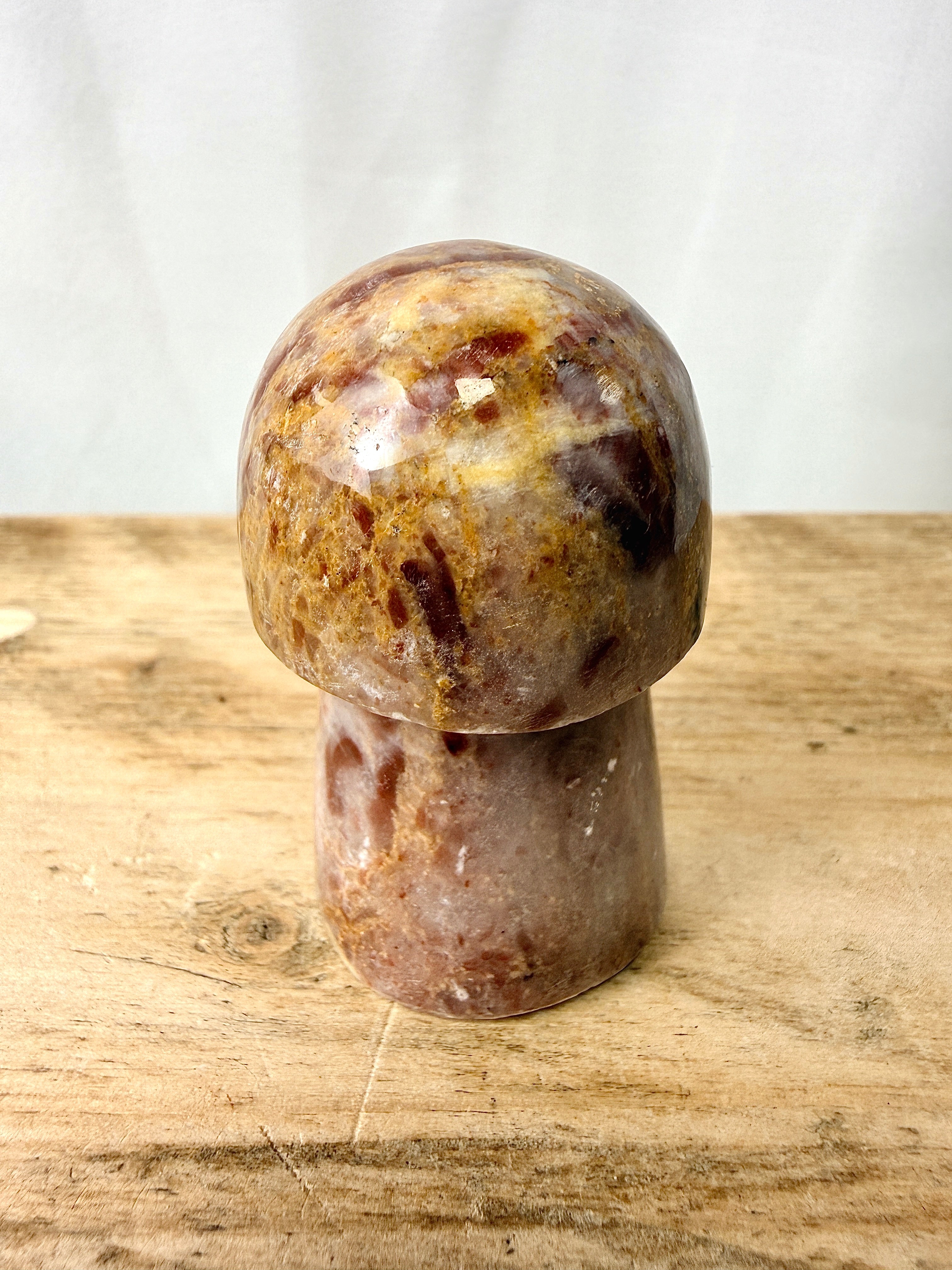Strawberry Calcite Mushroom (#1)