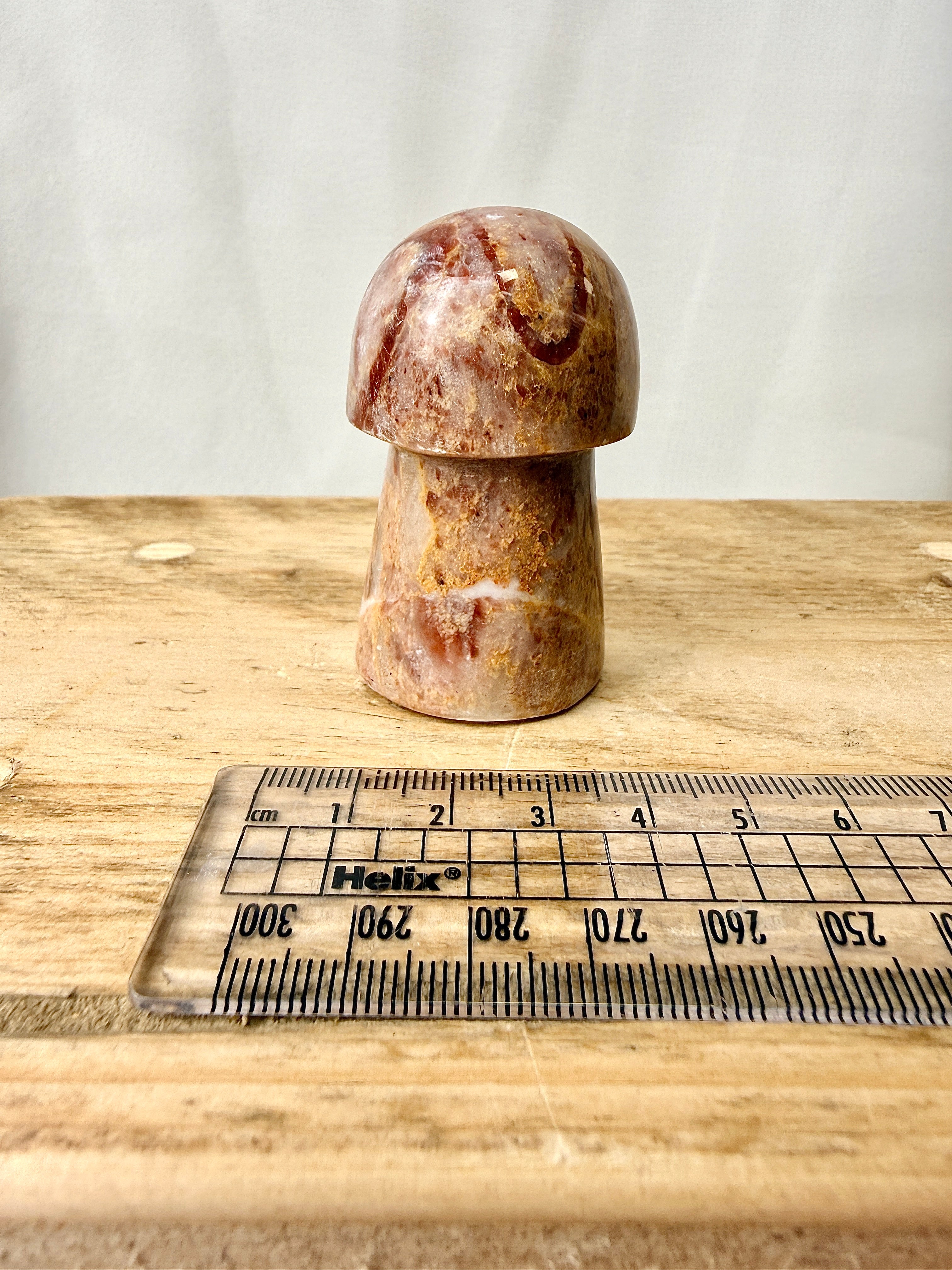 Strawberry Calcite Mushroom (#1)