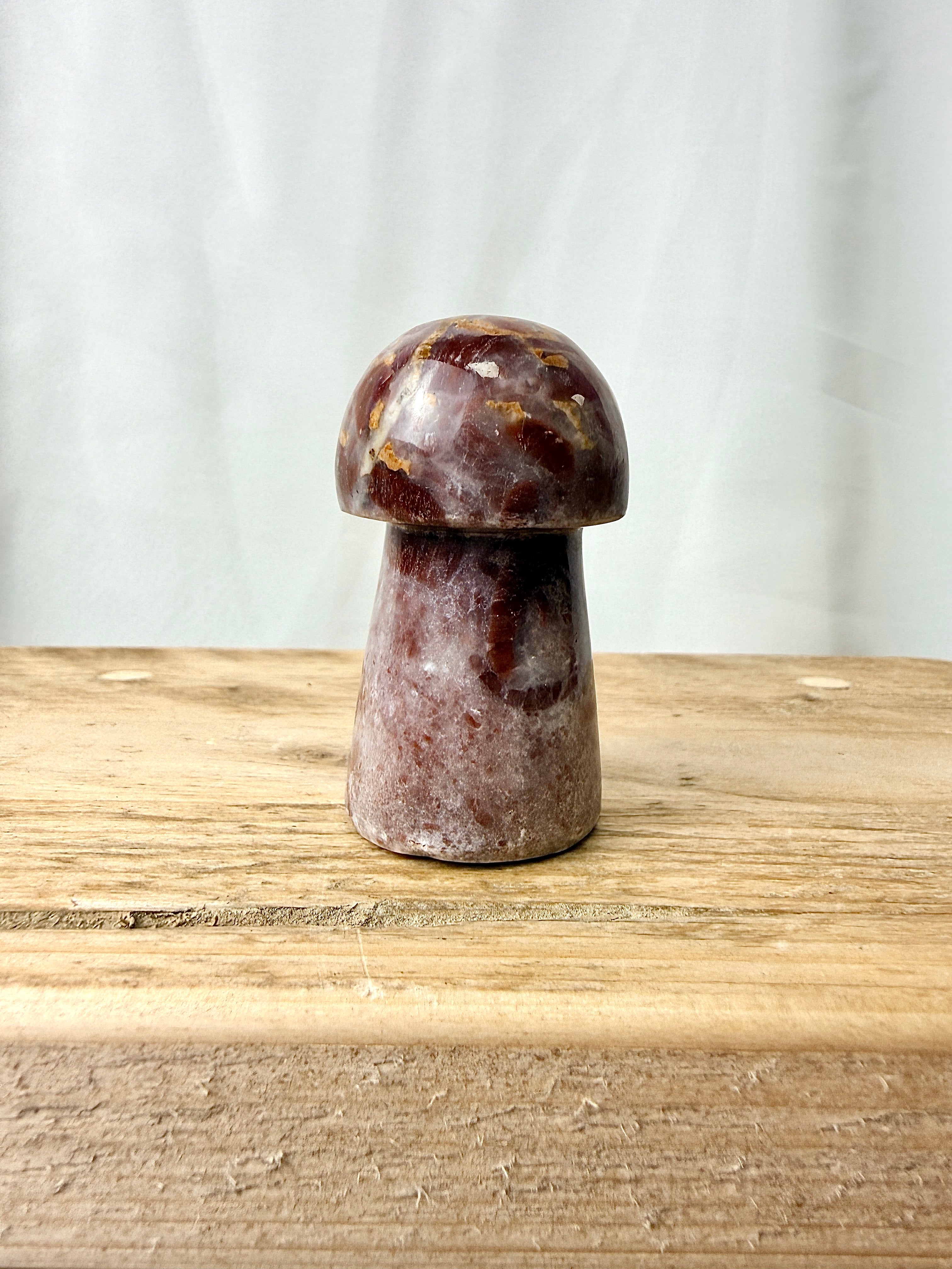 Strawberry Calcite Mushroom (#2)