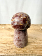 Strawberry Calcite Mushroom (#2)