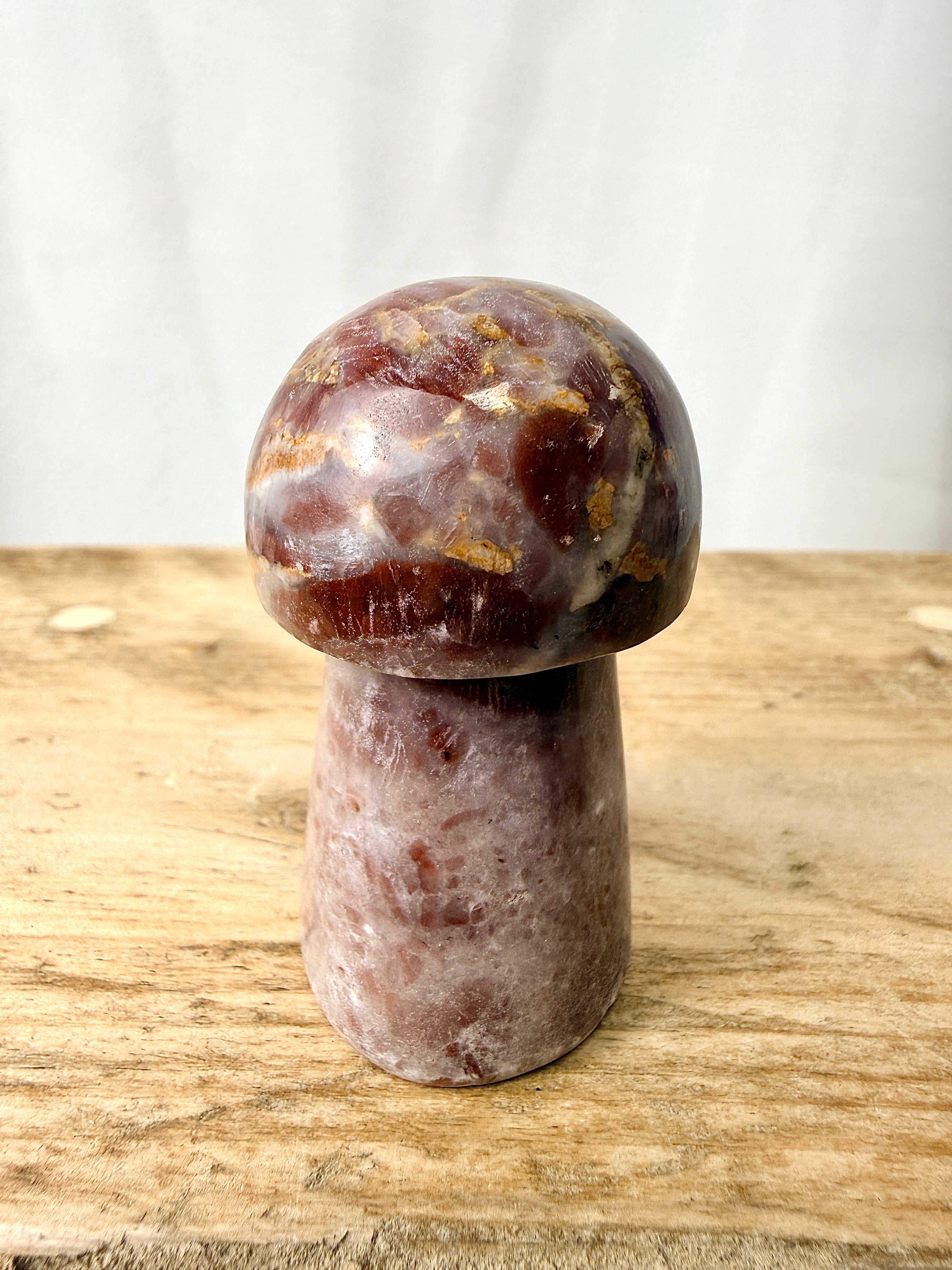 Strawberry Calcite Mushroom (#2)