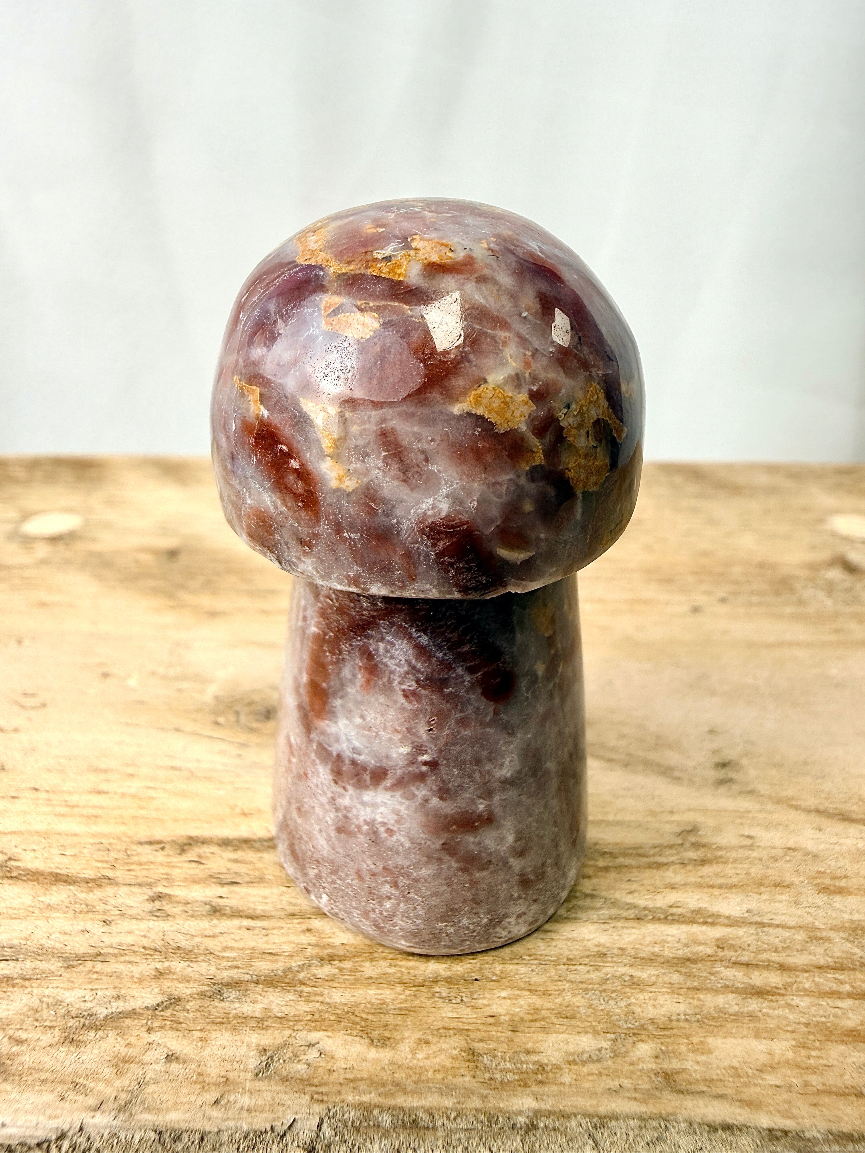 Strawberry Calcite Mushroom (#2)